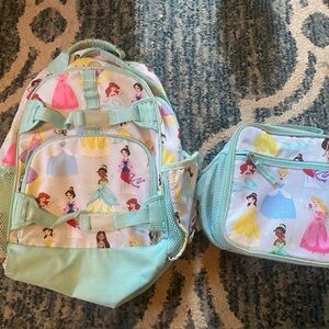 Pottery barn Disney Princess backpack and lunch box size large